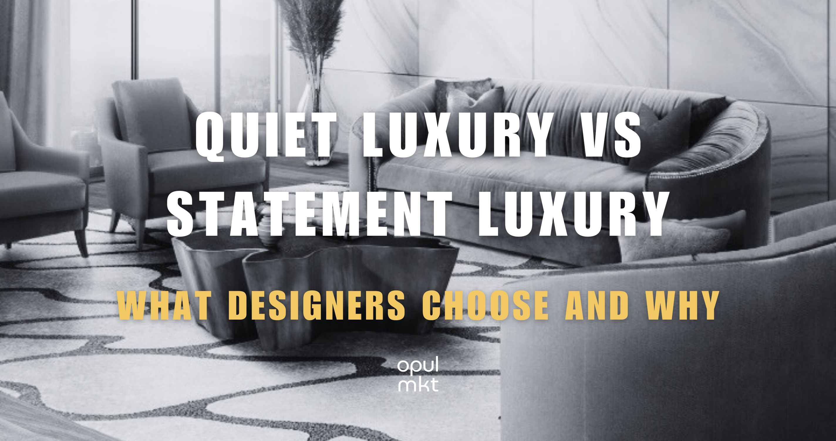 Quiet luxury interior with a sculptural statement piece as a focal point