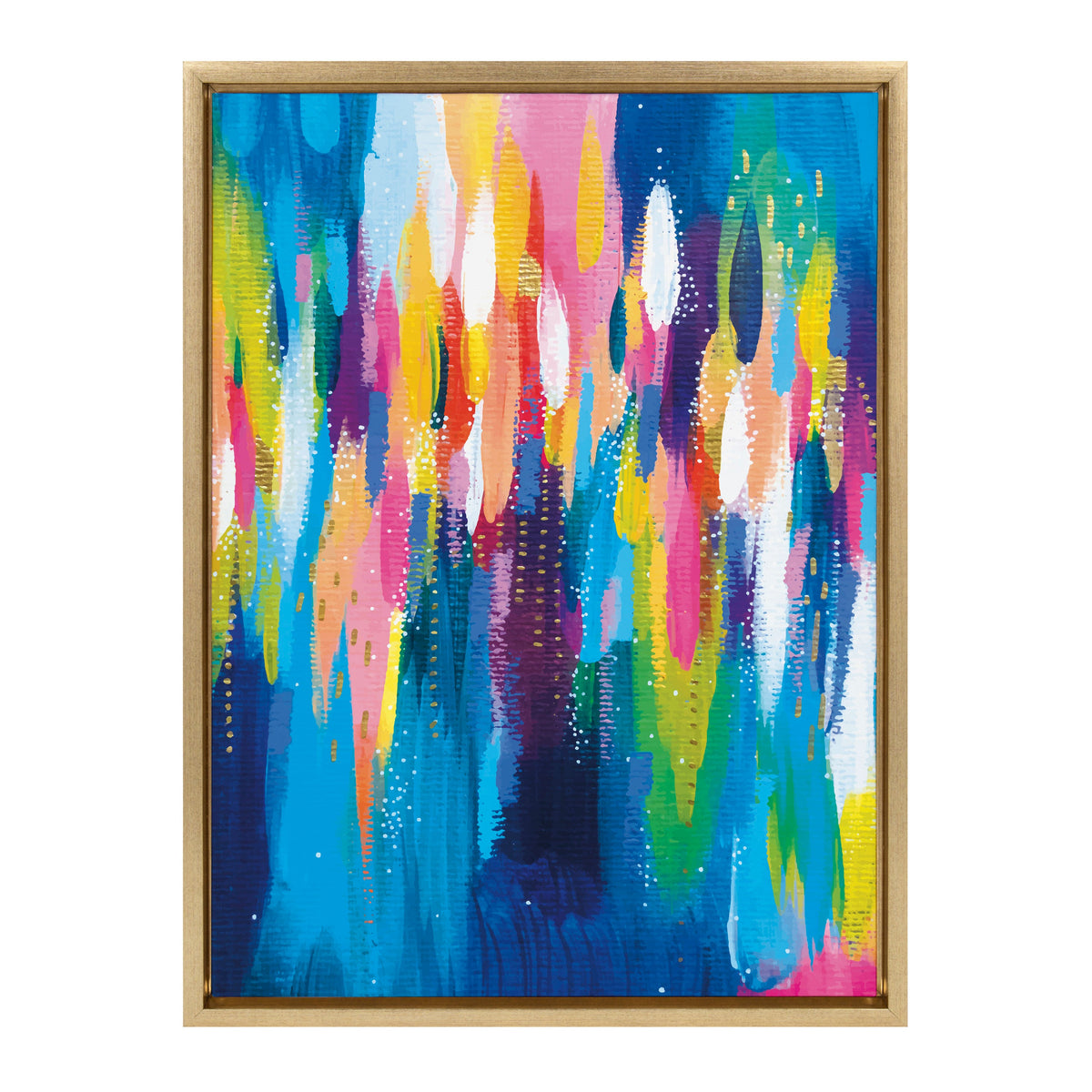 Sylvie EV Bright Brush Strokes 033 Framed Canvas by Ettavee