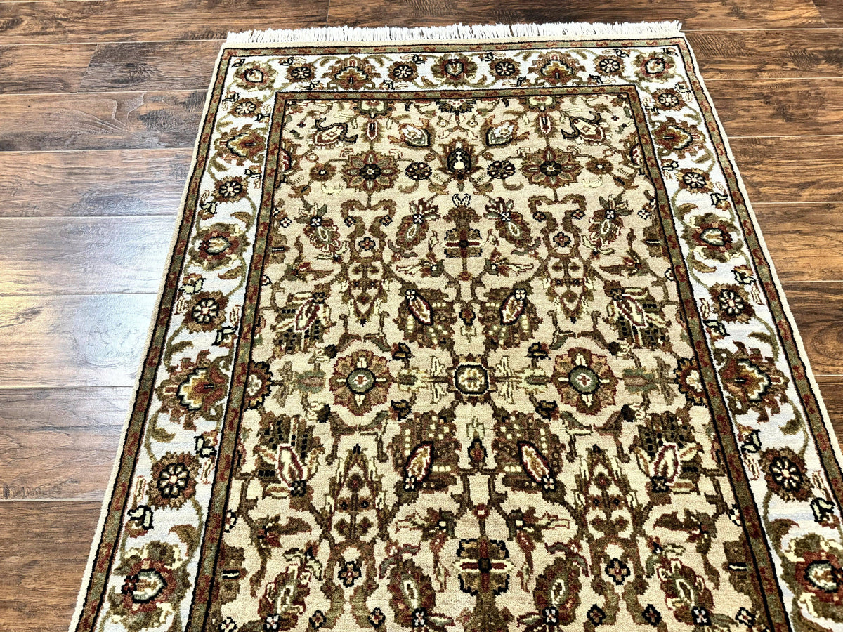 Pak Persian Rug 4x6, Floral Allover Vintage Oriental Carpet, Handmade Wool Rug - Jewel Rugs, view 13