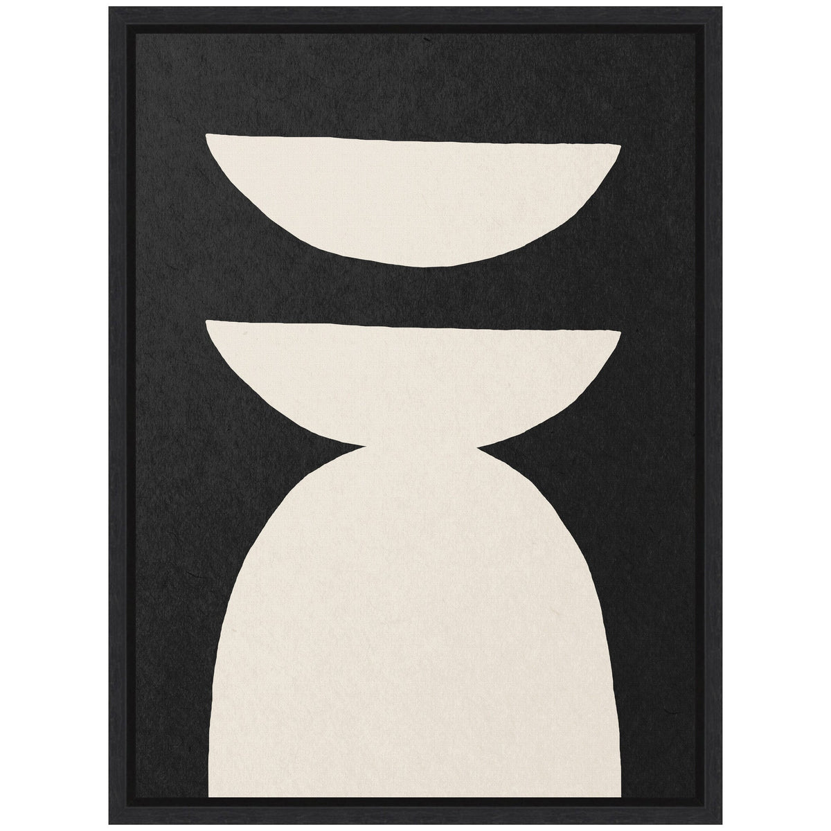 Sylvie White Geometric Abstract Framed Canvas by July Art Prints
