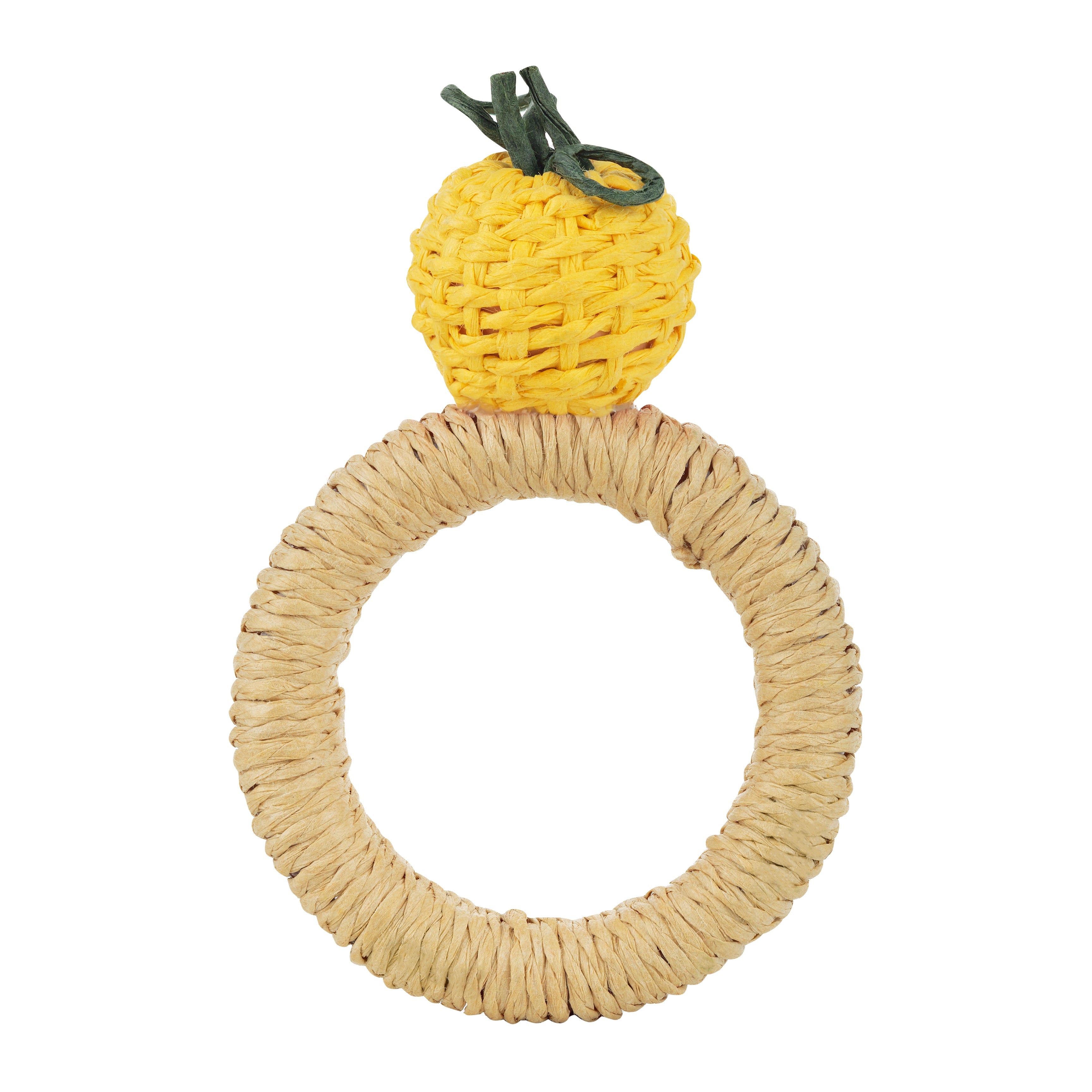Handwoven Lemon Napkin Ring (Set of 4)