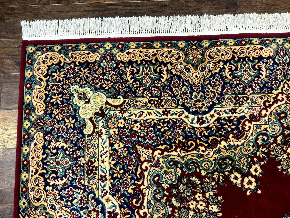 Power Loomed Persian Oriental Rug 9x12, Vintage Wool Pile, Kirman Design - Jewel Rugs, view 7