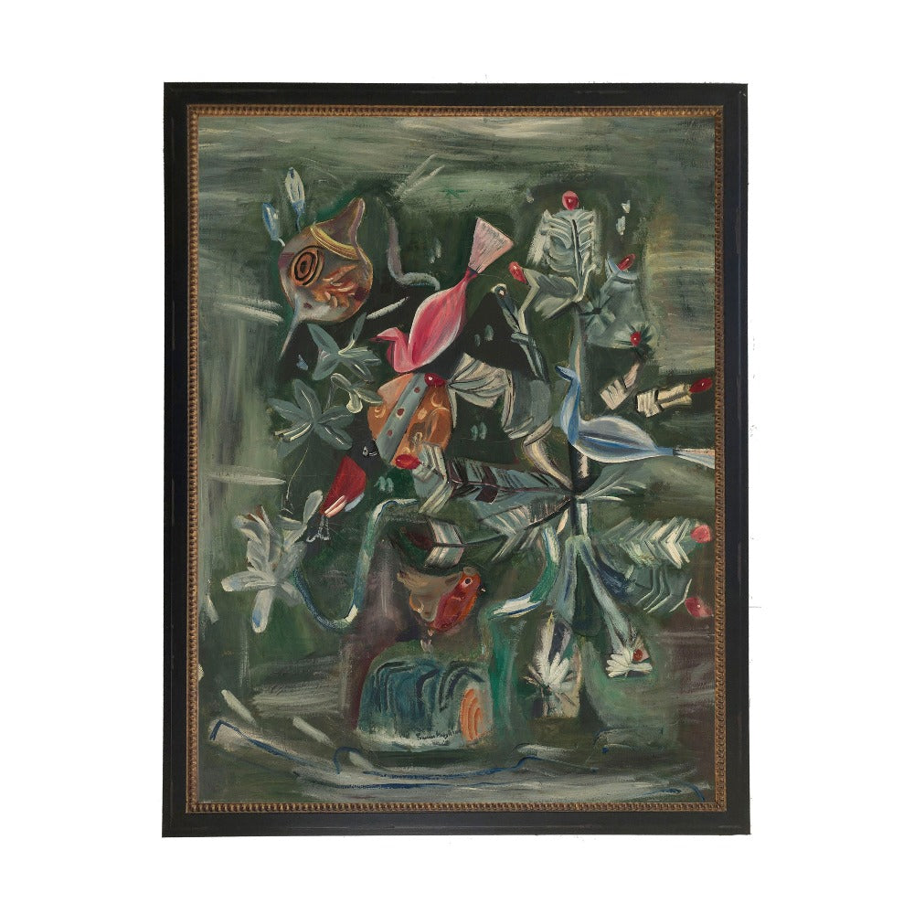 Vintage Painting of Vintage Christmas Ornaments - Antique Curiosities