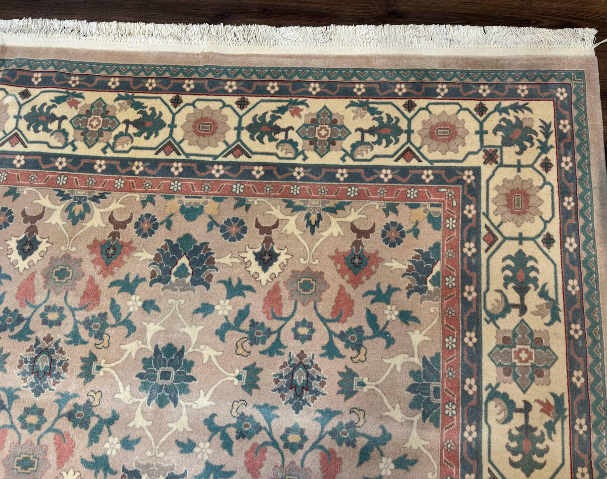 Palace Size Wool Rug 10x18, Sino Persian Kerman Rug, Oversized Hand Knotted Carpet, Light Taupe, Allover Pattern - Jewel Rugs, view 8