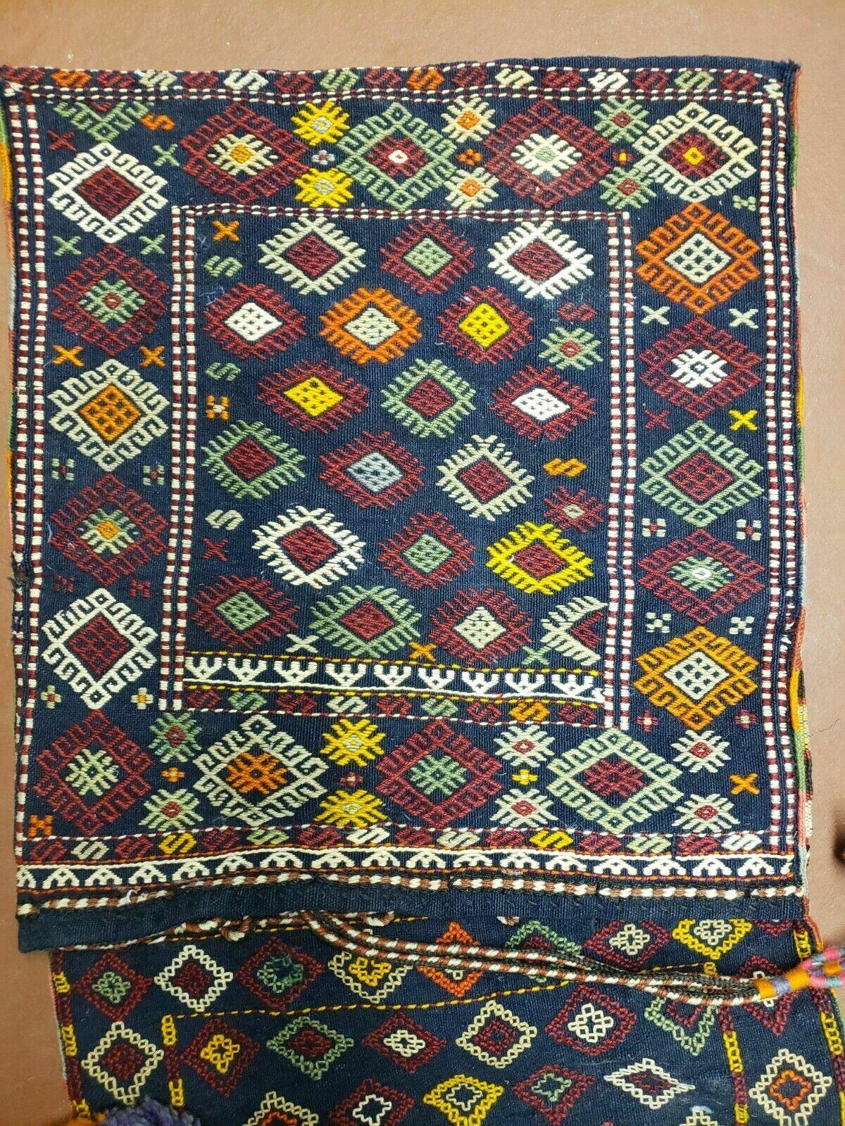 2' X 4' Handmade Turkish Tribal Kilim Wool Rug Double Saddle Bag Khorjin Nice - Jewel Rugs, view 12