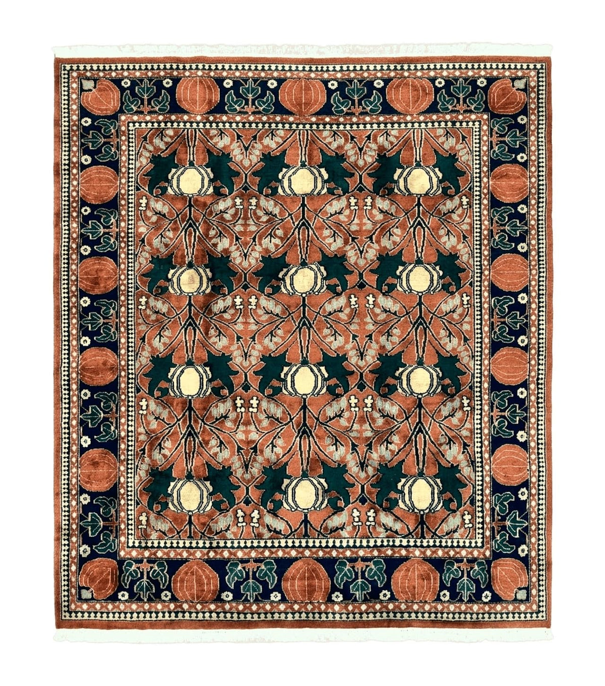 Indo Persian Bidjar Rug 8x10, Red and Black, Handmade Vintage Wool Carpet - Jewel Rugs