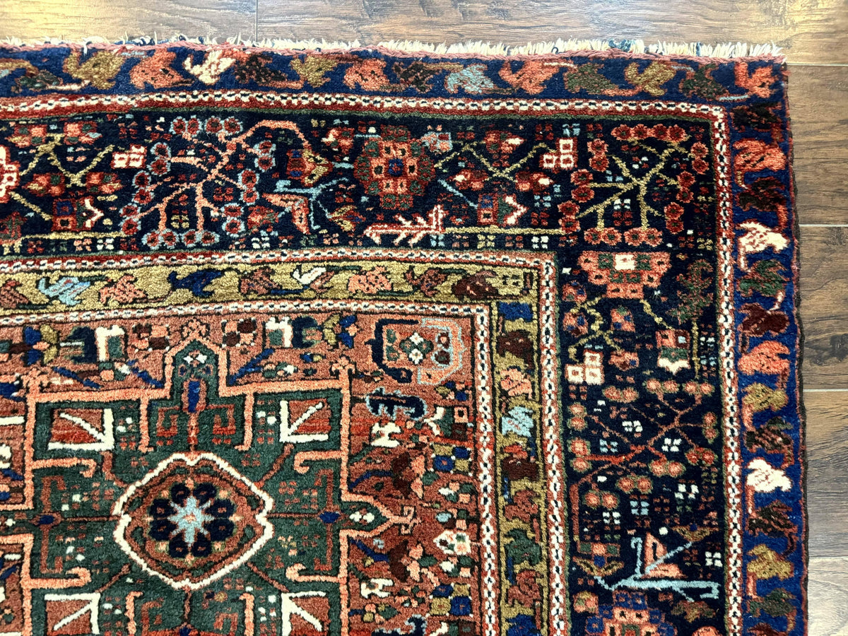 Antique Persian Karajeh Heriz Rug 5x6 - Jewel Rugs, view 8