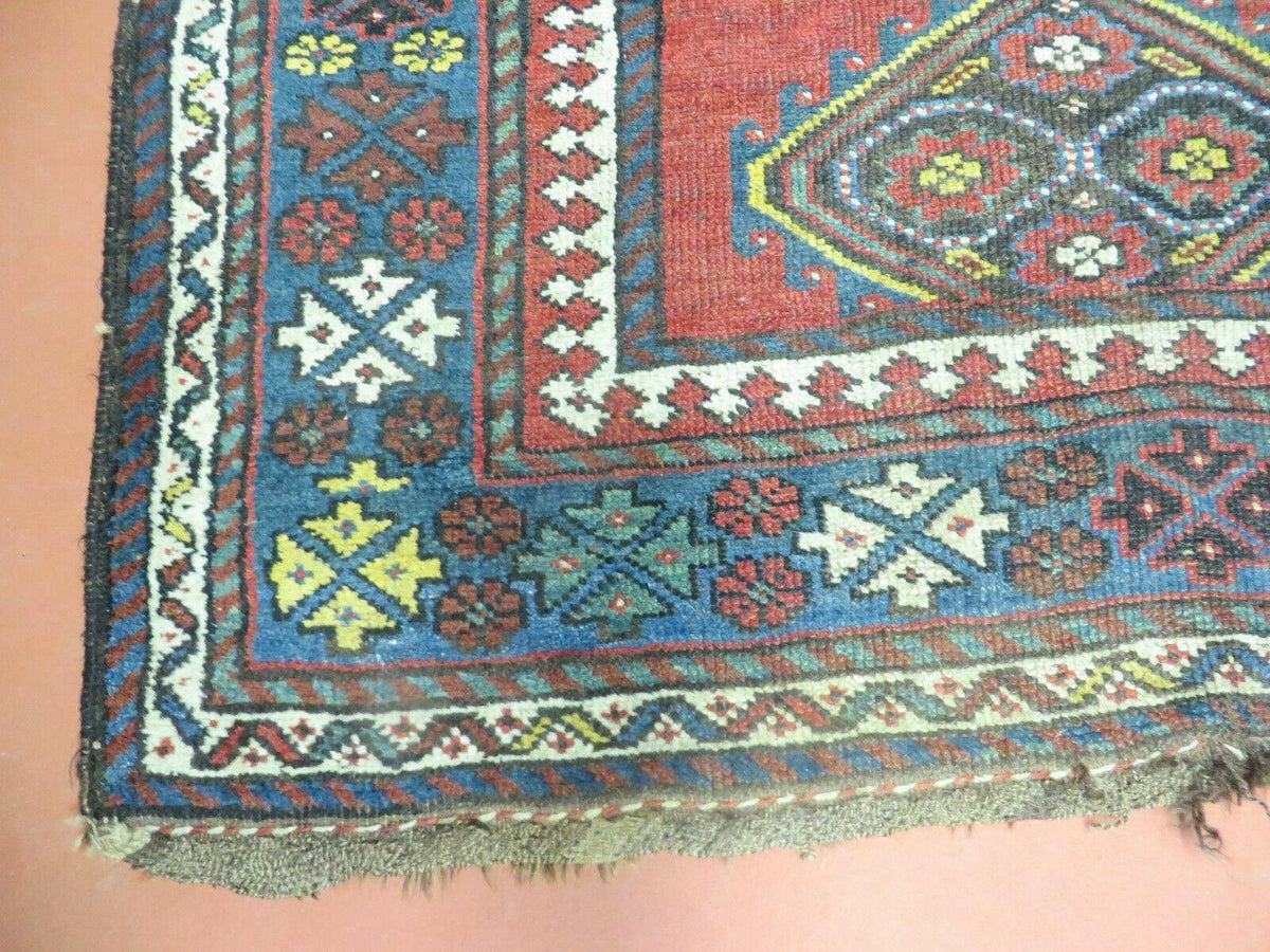 3' X 6' Antique 1920s Handmade Caucasian Karabagh Ganjeh Talesh Wool Rug Nice - Jewel Rugs, view 9