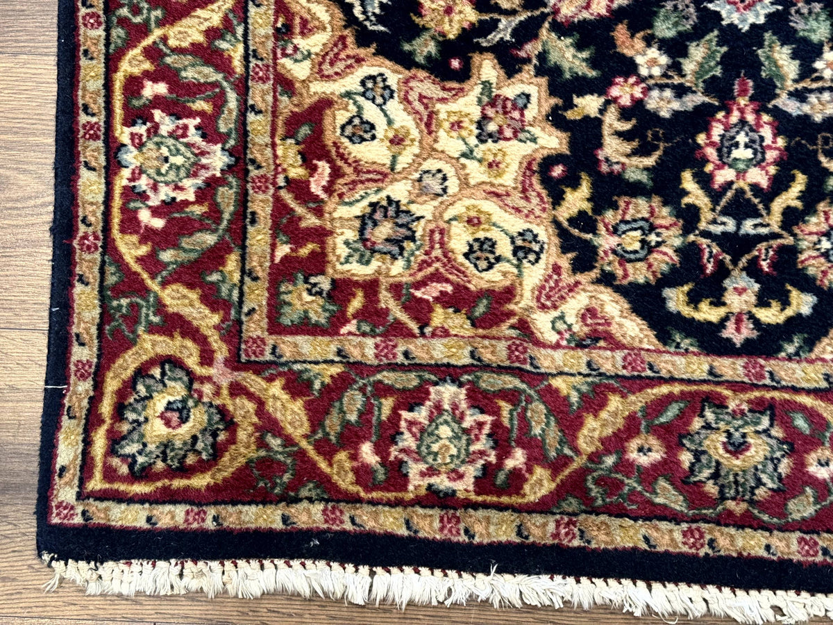 Pak Persian Sarouk Rug 3x5, Navy Blue and Red - Jewel Rugs, view 9