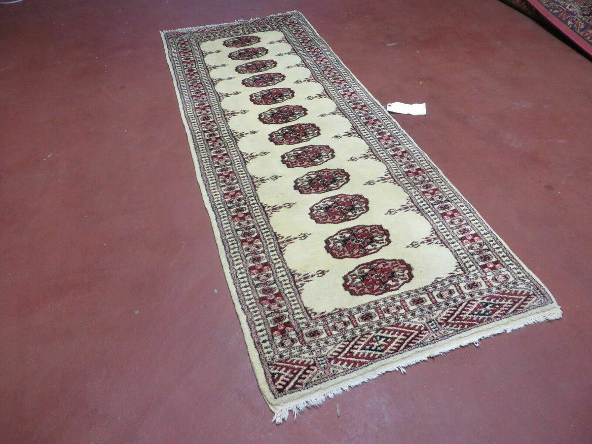 2' 7" x 7' Handmade Finely Knotted Pakistani Turkoman Bokhara Detailed Wool Rug - Jewel Rugs, view 3