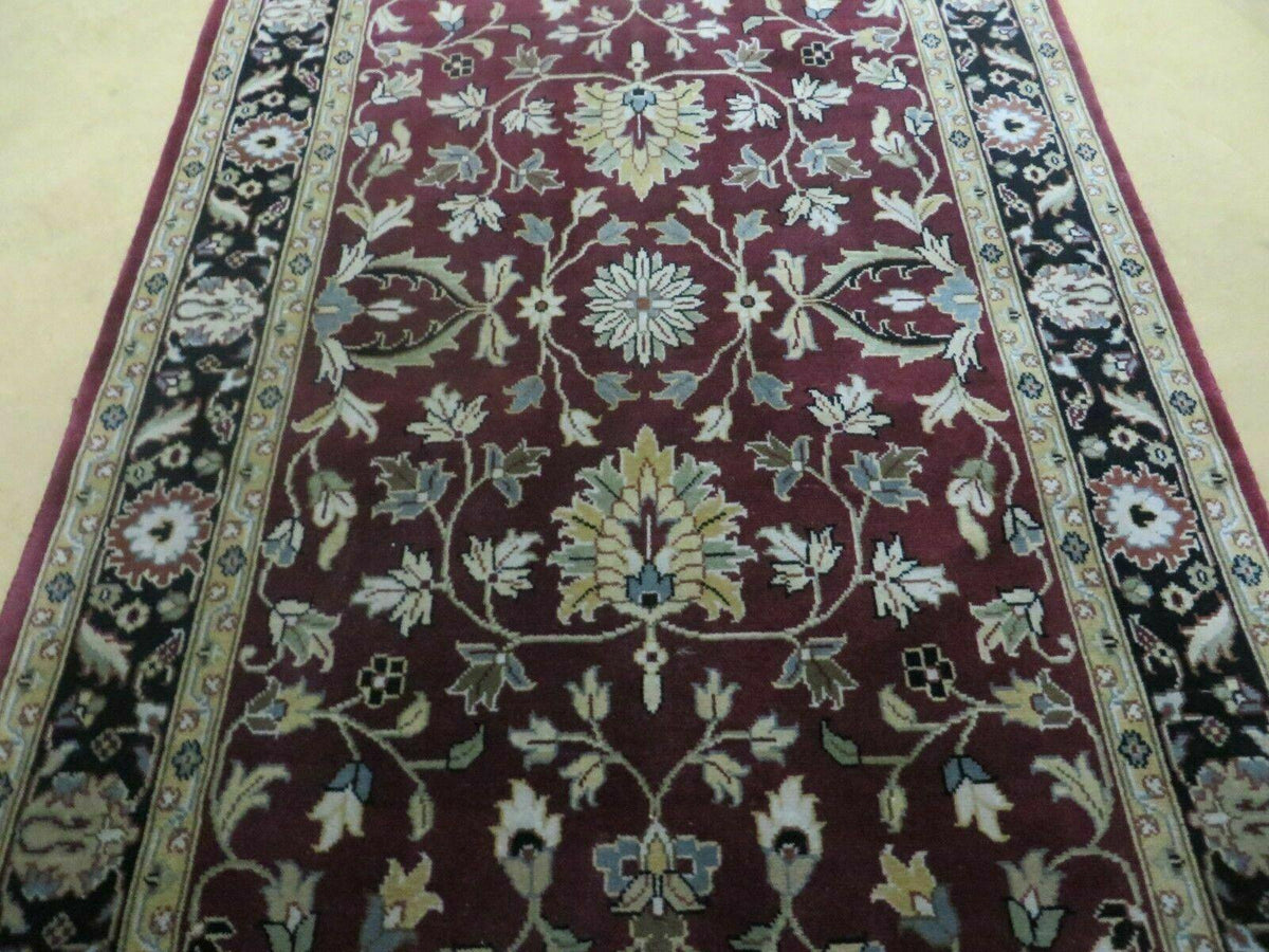 4' X 6' Handmade Finely Knotted Indian Agra Pattern Wool Rug Nice - Jewel Rugs, view 4