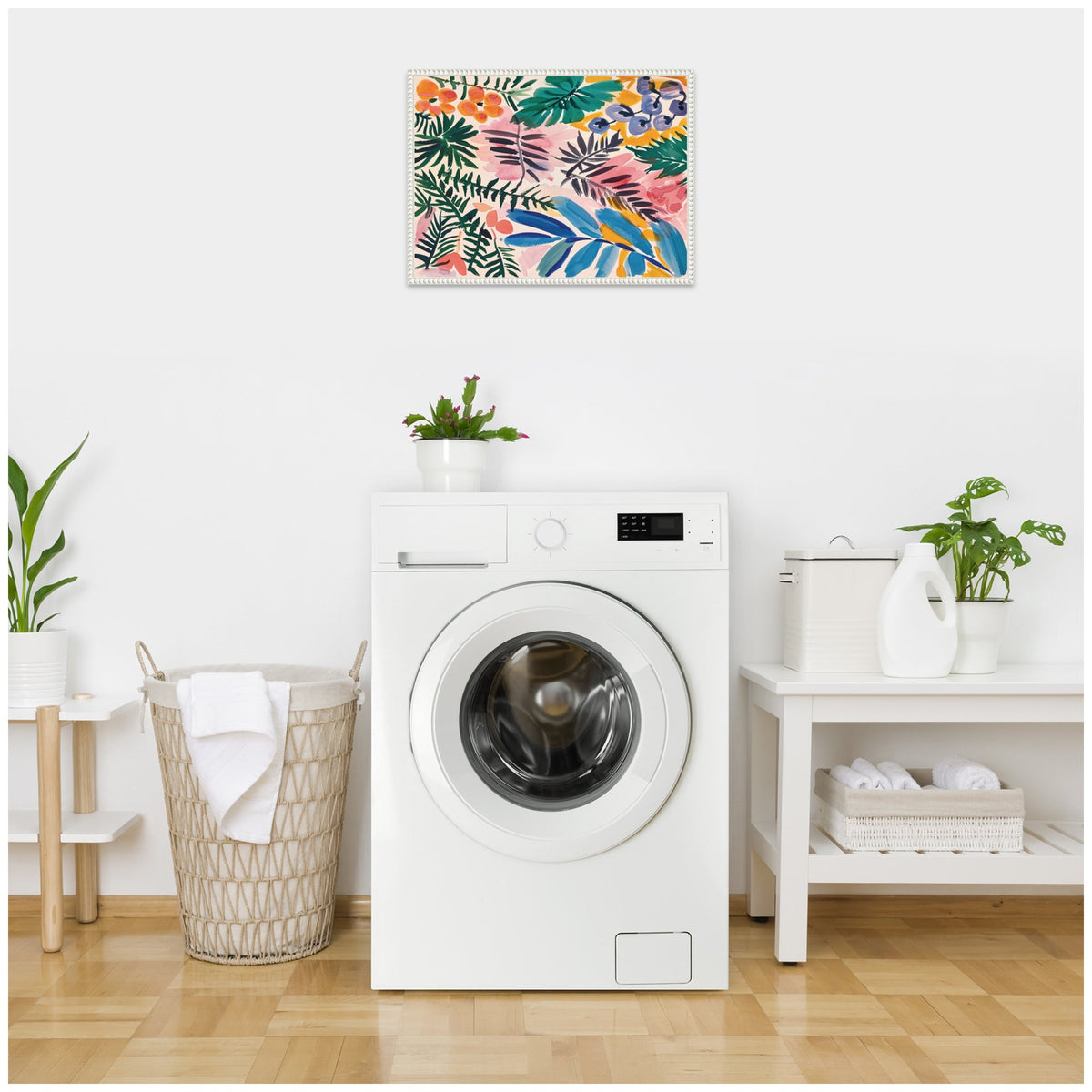 Sylvie Jungle Botanical Framed Canvas by Amy Lighthall