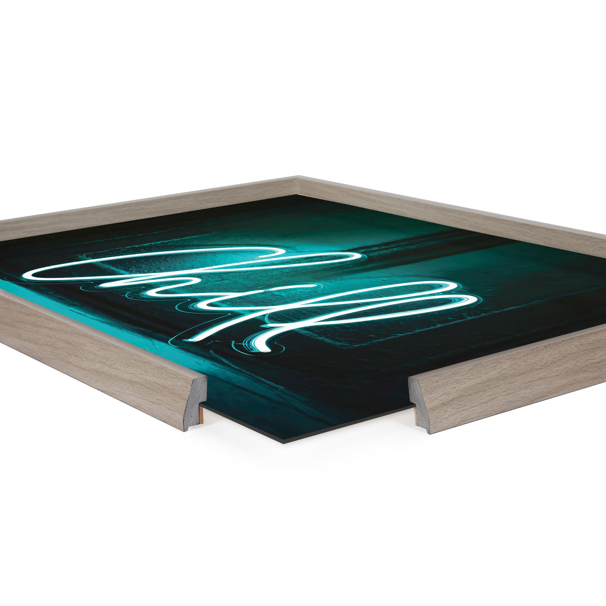 Blake Chill Neon Sign Framed Printed Glass by The Creative Bunch Studio