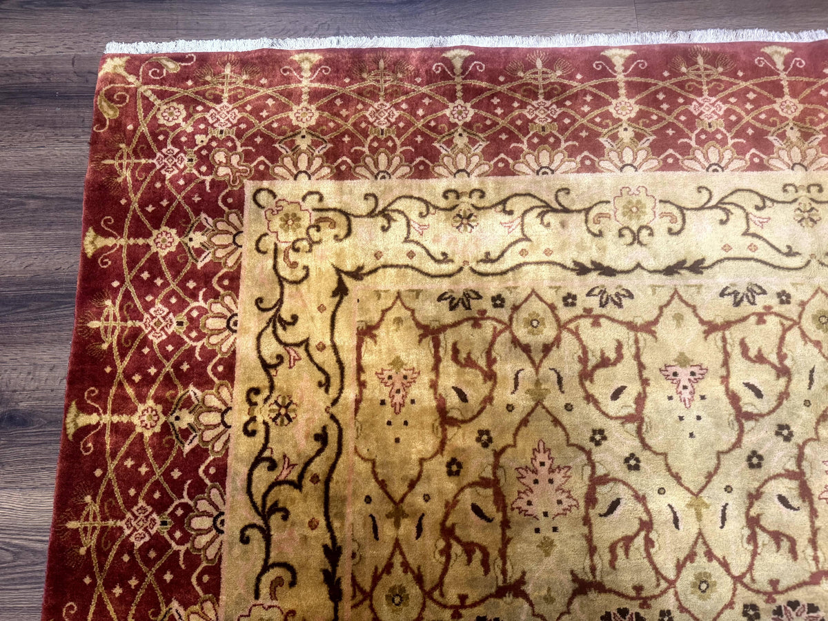 Pak Persian Rug 8x10, Allover Pattern, Gold-Tan, Fine 200 KPSI - Jewel Rugs, view 7