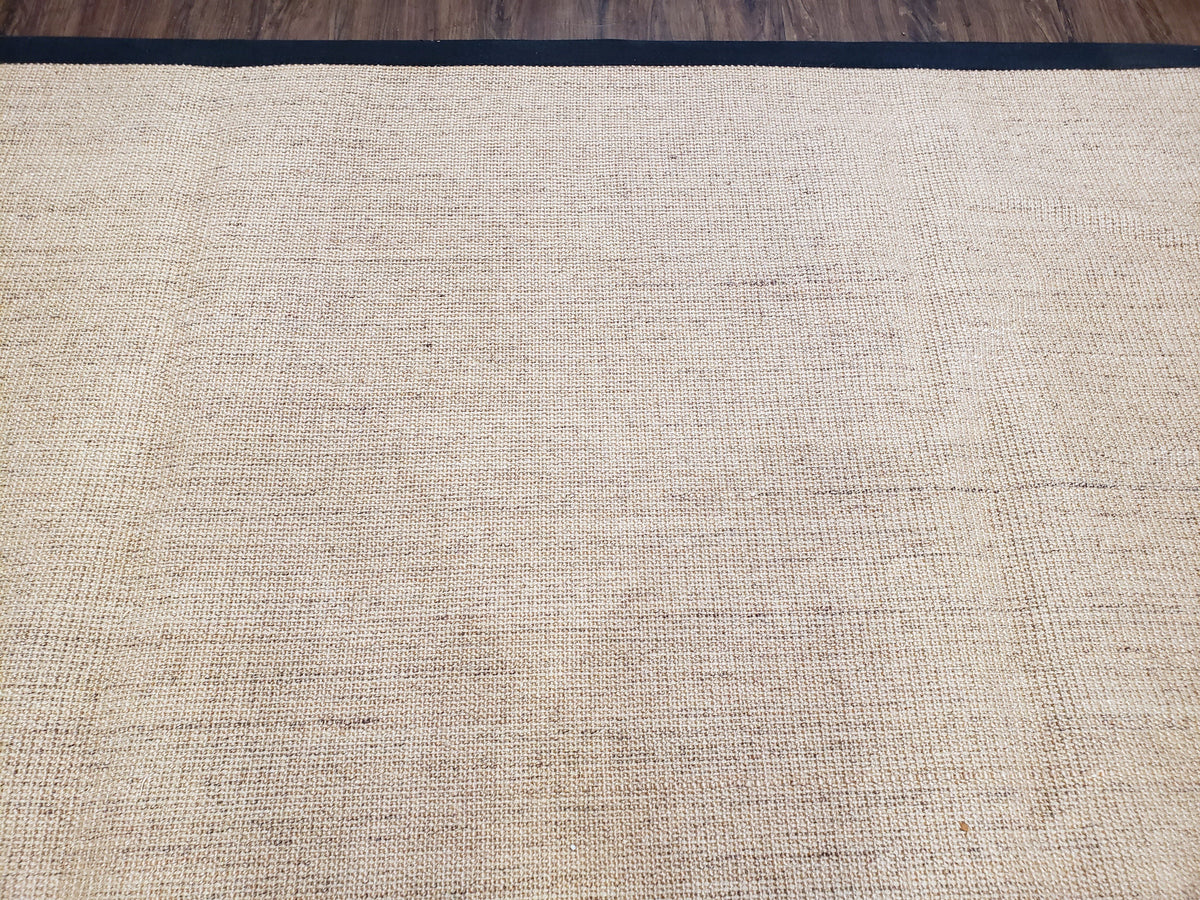Jute Rug 8x10, Natural Jute Fiber Area Rug, Natural Sisal Area Rug with Black Border, 8x10 Carpet, Solid Jute Rug 8 x 10, Farmhouse Rug - Jewel Rugs, view 12