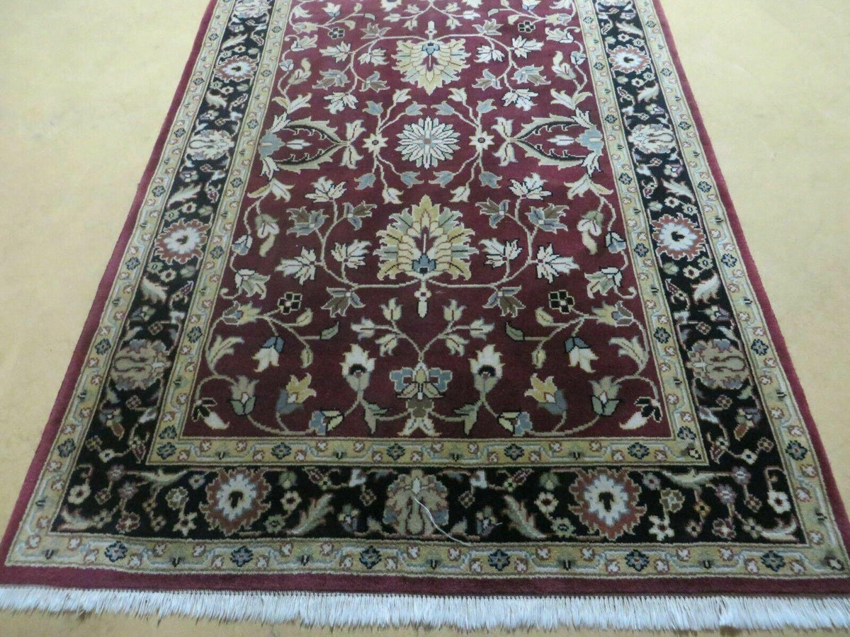4' X 6' Handmade Finely Knotted Indian Agra Pattern Wool Rug Nice - Jewel Rugs, view 5