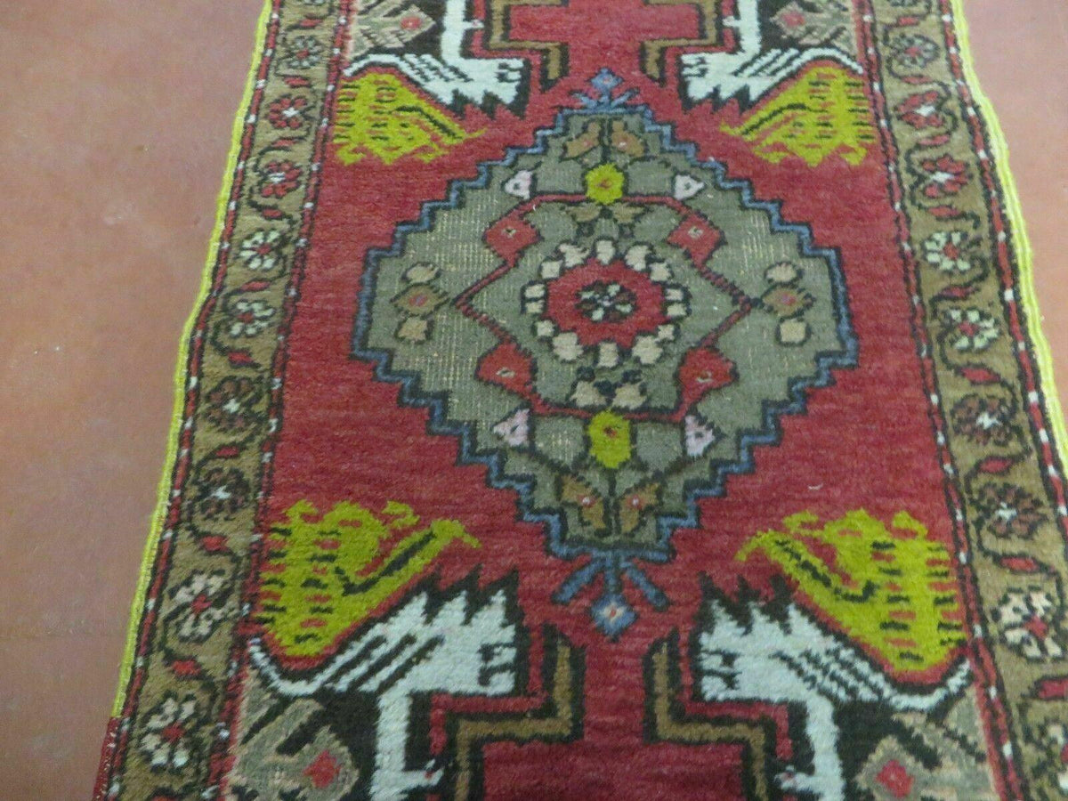20" X 38" Antique Handmade Turkish Oushak Oshak Yastik Wool Rug Mat Turkey Nice - Jewel Rugs, view 13