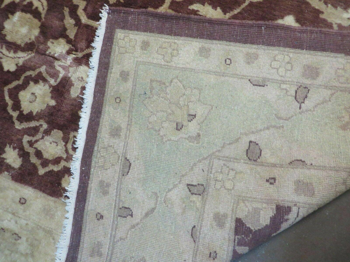 7' X 10' Vintage Fine Handmade Pakistan Peshawar Chobi Floral Wool Rug Vegy Dye - Jewel Rugs, view 11