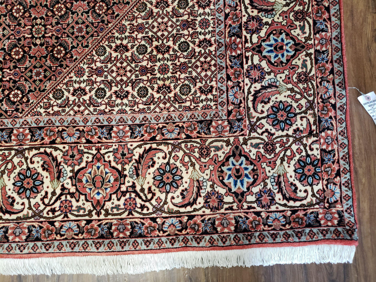 Stunning Persian Bijar Rug 8x11 - Herati Mahi Pattern - Jewel Rugs, view 9