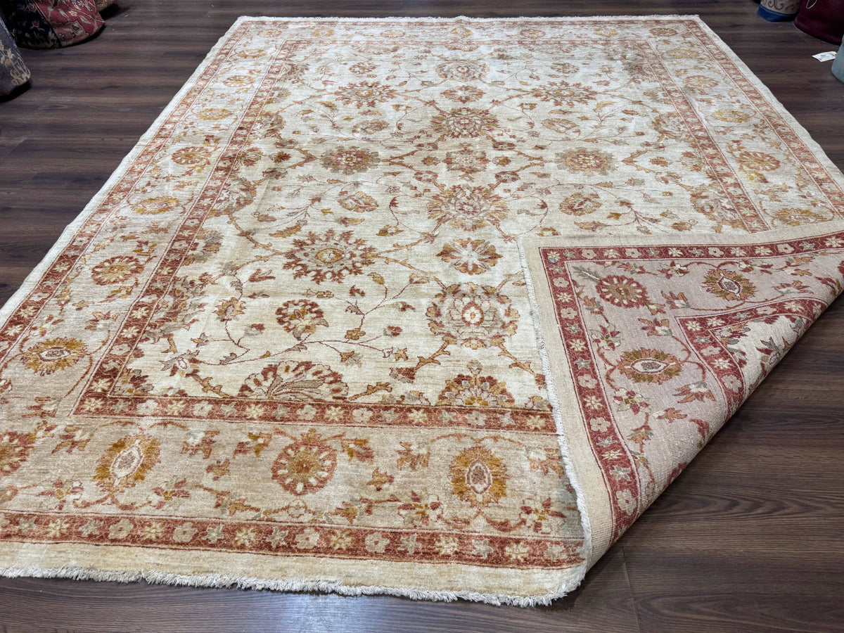 Pakistani Peshawar Rug 8x10, Pak Persian Traditional Oriental Carpet, Handmade, Wool, Allover Pattern - Jewel Rugs, view 12