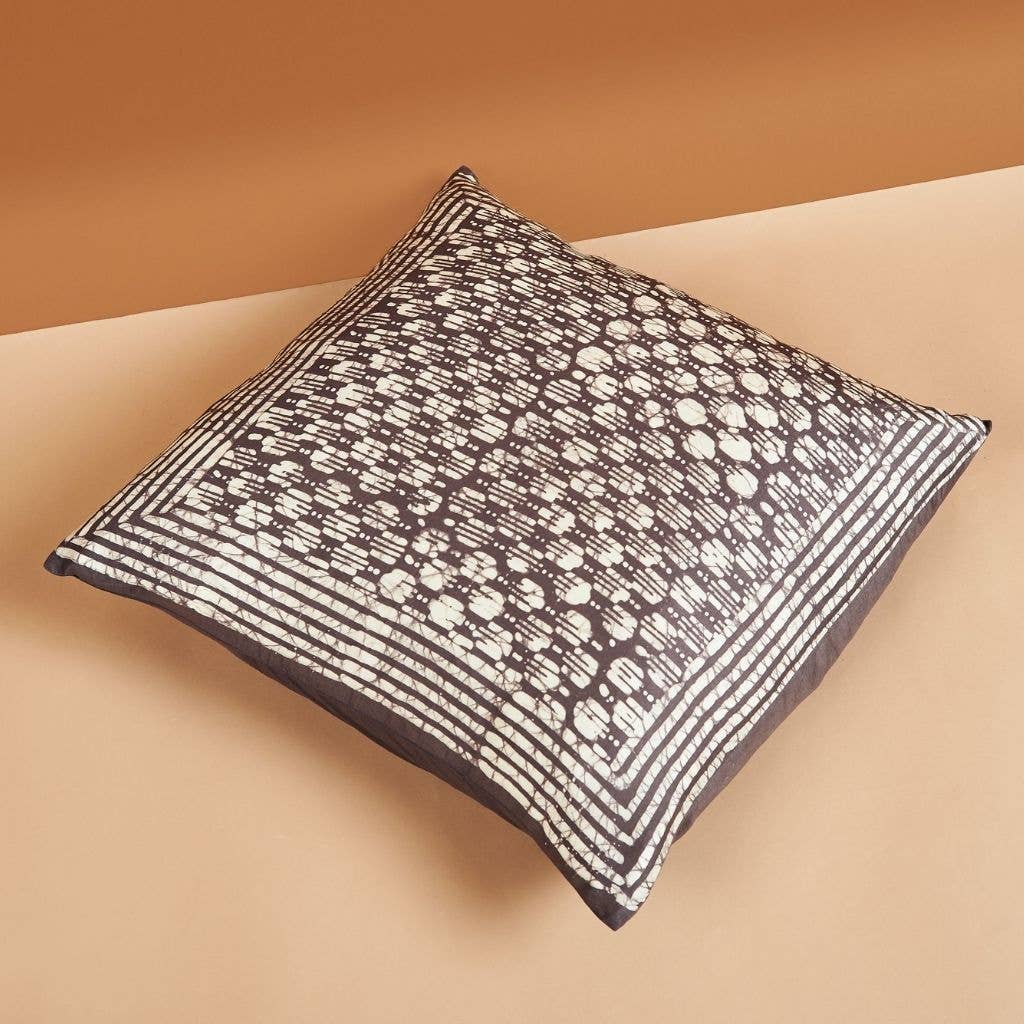 Haven Silk Pillow: Charcoal - Source by Studio Skara, view 2