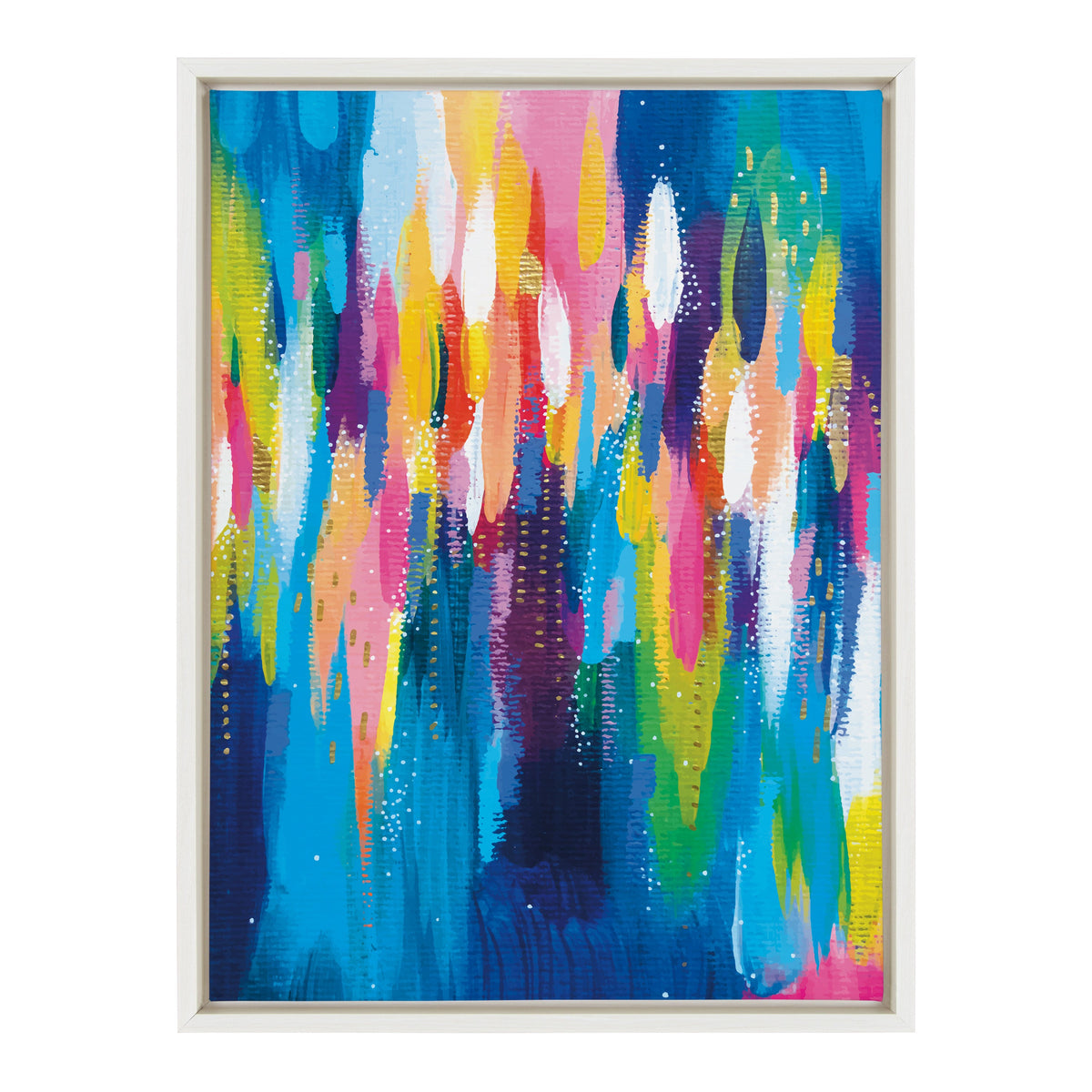 Sylvie EV Bright Brush Strokes 033 Framed Canvas by Ettavee
