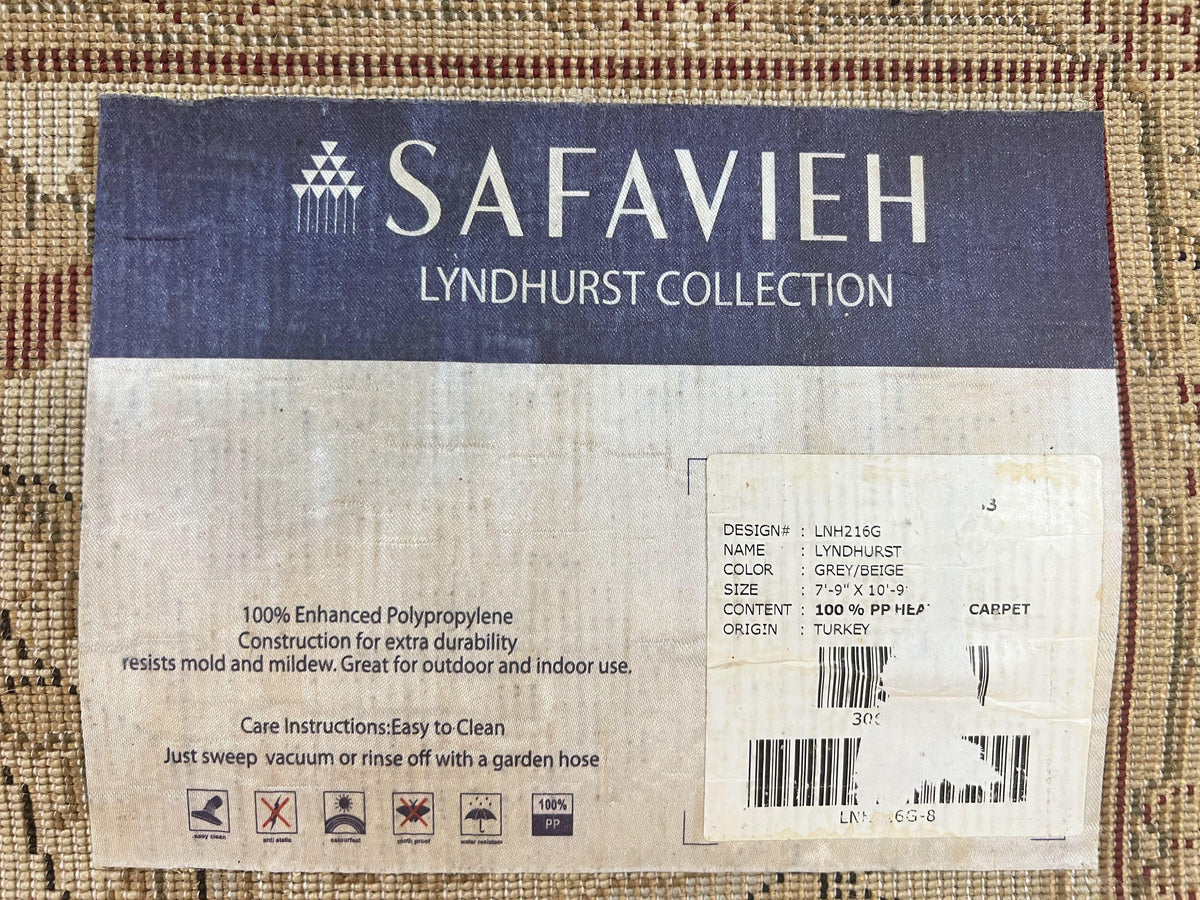 Safavieh Rug 8x11, Lyndhurst Collection, Indoor Outdoor Rug, Floral Allover Oriental Carpet - Jewel Rugs, view 11