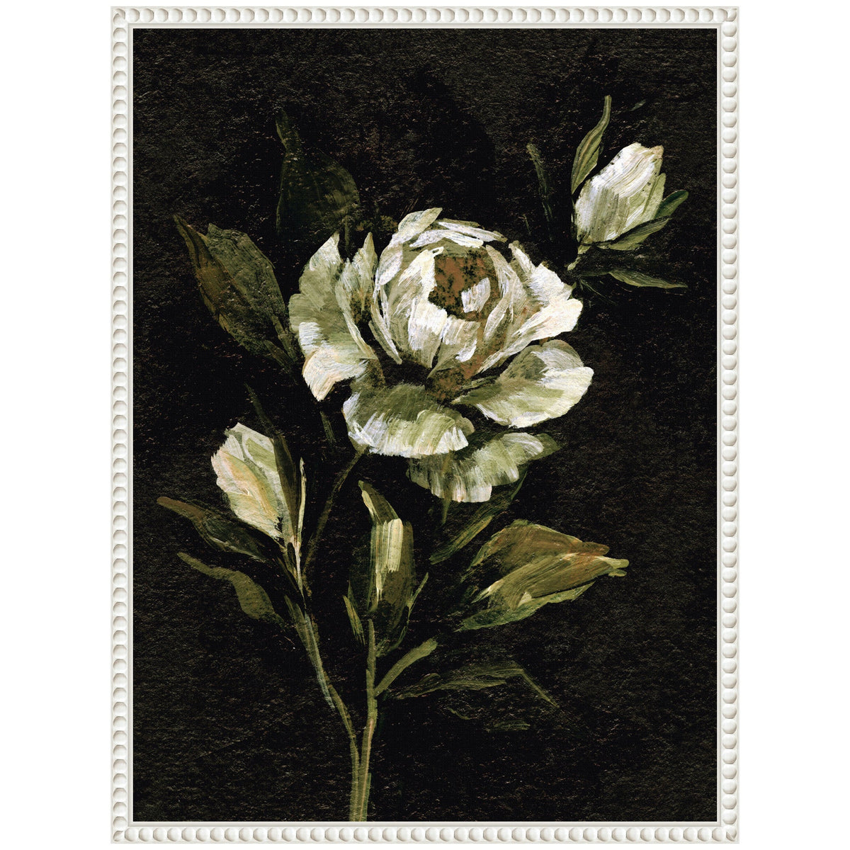 Sylvie Moody Floral 2 Framed Canvas by Annie Quigley