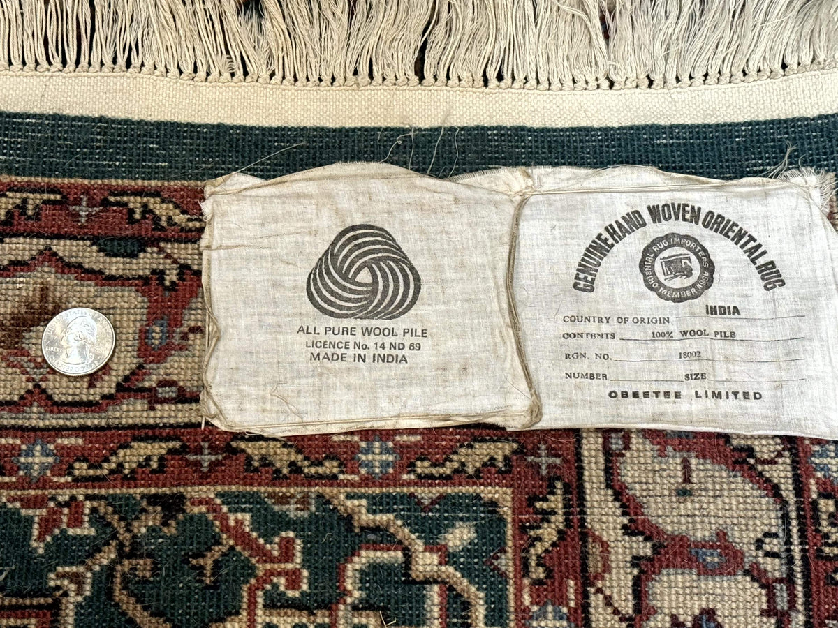 Dark Green Indo Persian Rug 2.5 x 4, Hand Knotted Wool Small Oriental Carpet - Jewel Rugs, view 11