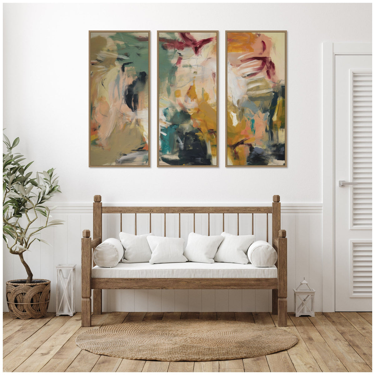 Painted Storm No. 2 Panel 3 Piece Framed Canvas Wall Art Set by Amy Lighthall