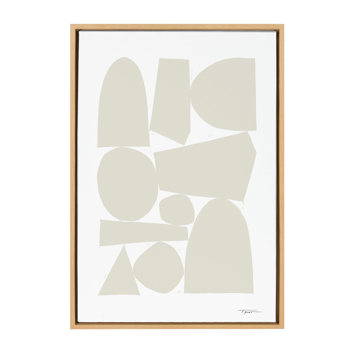 Sylvie Constructed II Neutral Framed Canvas by Statement Goods