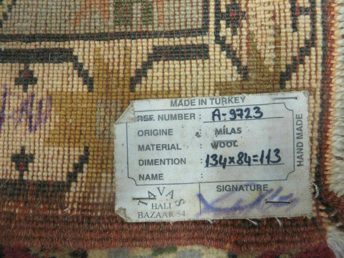 3' X 5' Vintage Handmade Turkish Turkey Oushak MILAS Wool Accent Rug Carpet Nice - Jewel Rugs, view 11