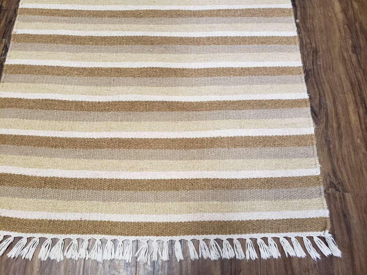 Striped Runner Rug, Flatweave Runner Rug, Hallway Runner, 15 ft Carpet Runner for Hall, Earth Tone Colors, Handmade Hand Woven Farmhouse Rug - Jewel Rugs, view 9