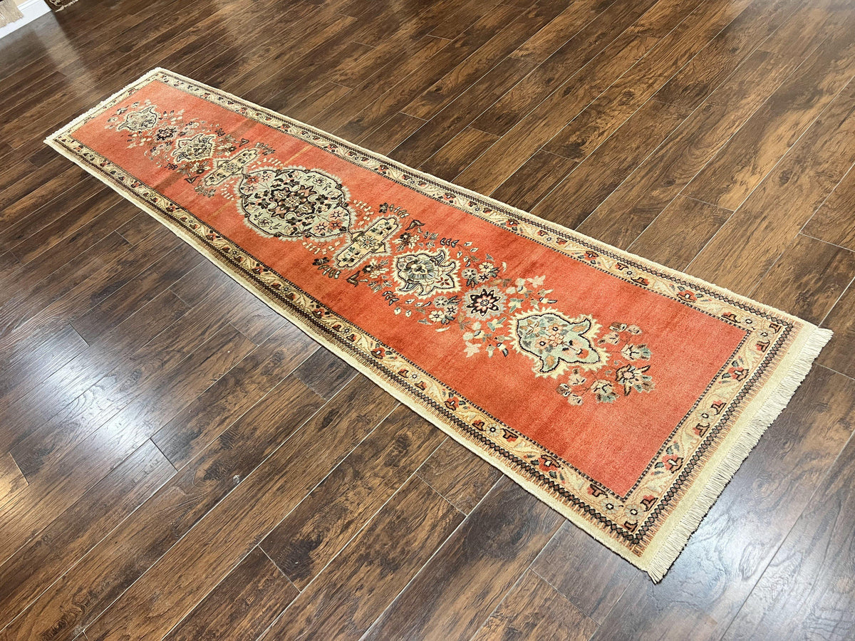 Persian Tabriz Runner Rug 3 x 12, Open Field, Terracotta - Jewel Rugs, view 12