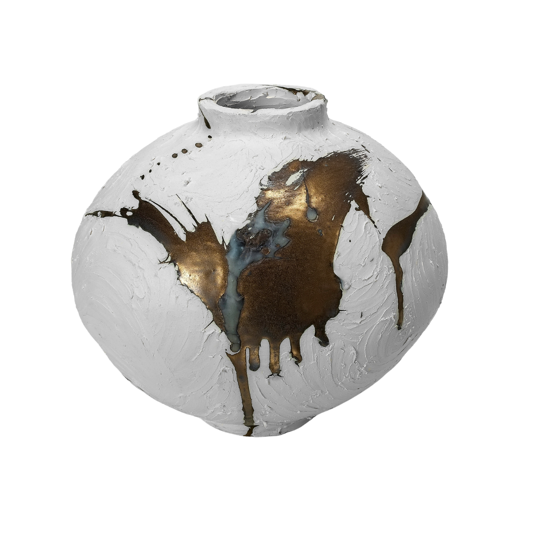Vessel in White and Gold - No 129 image 0