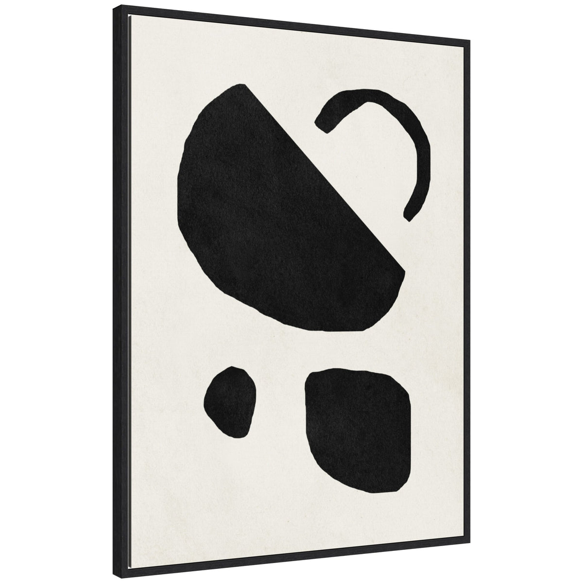 Sylvie Black Geometric Abstract 2 Framed Canvas by July Art Prints