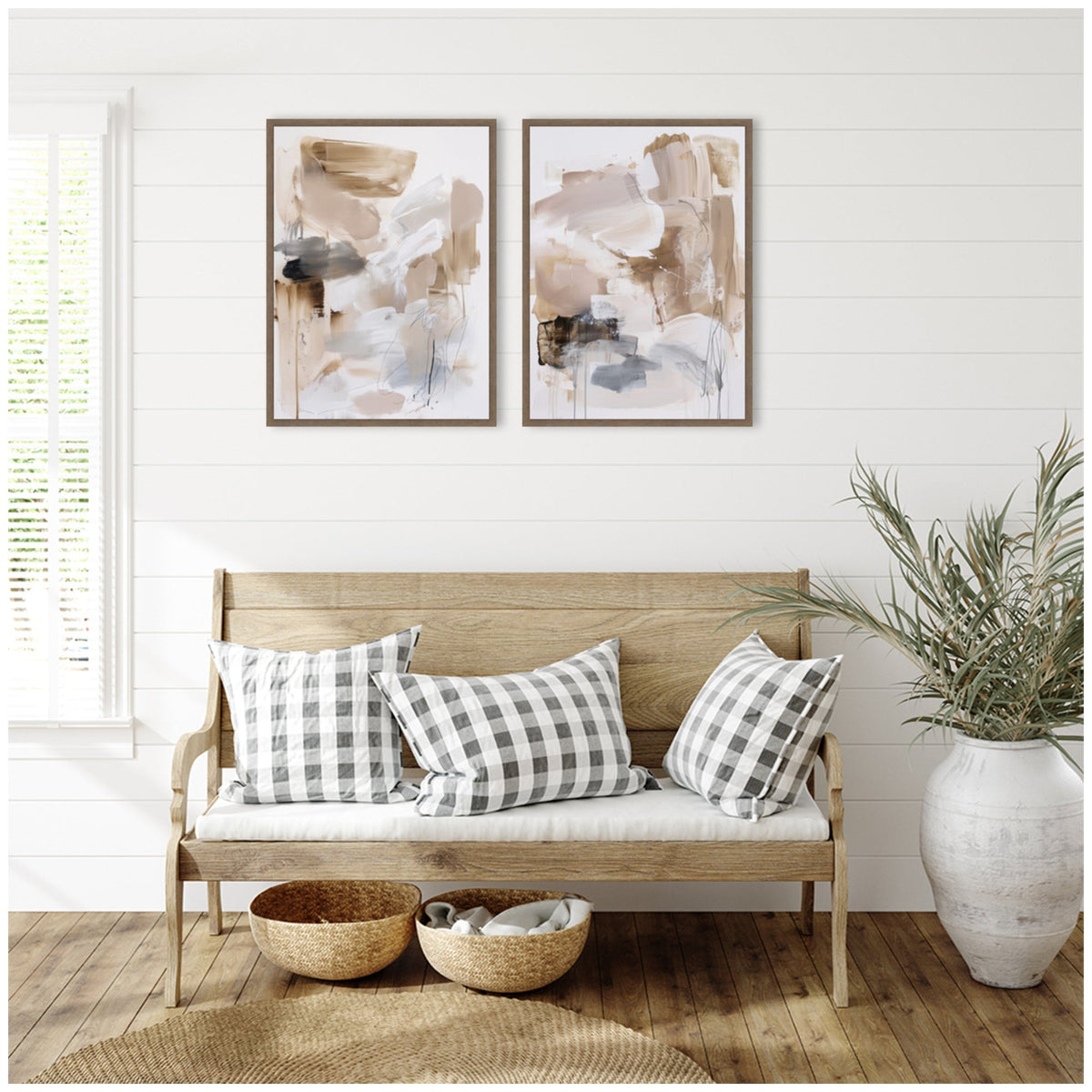 Earth Form No. 1 & No. 2 2 Piece Framed Canvas Wall Art Set by Amy Lighthall