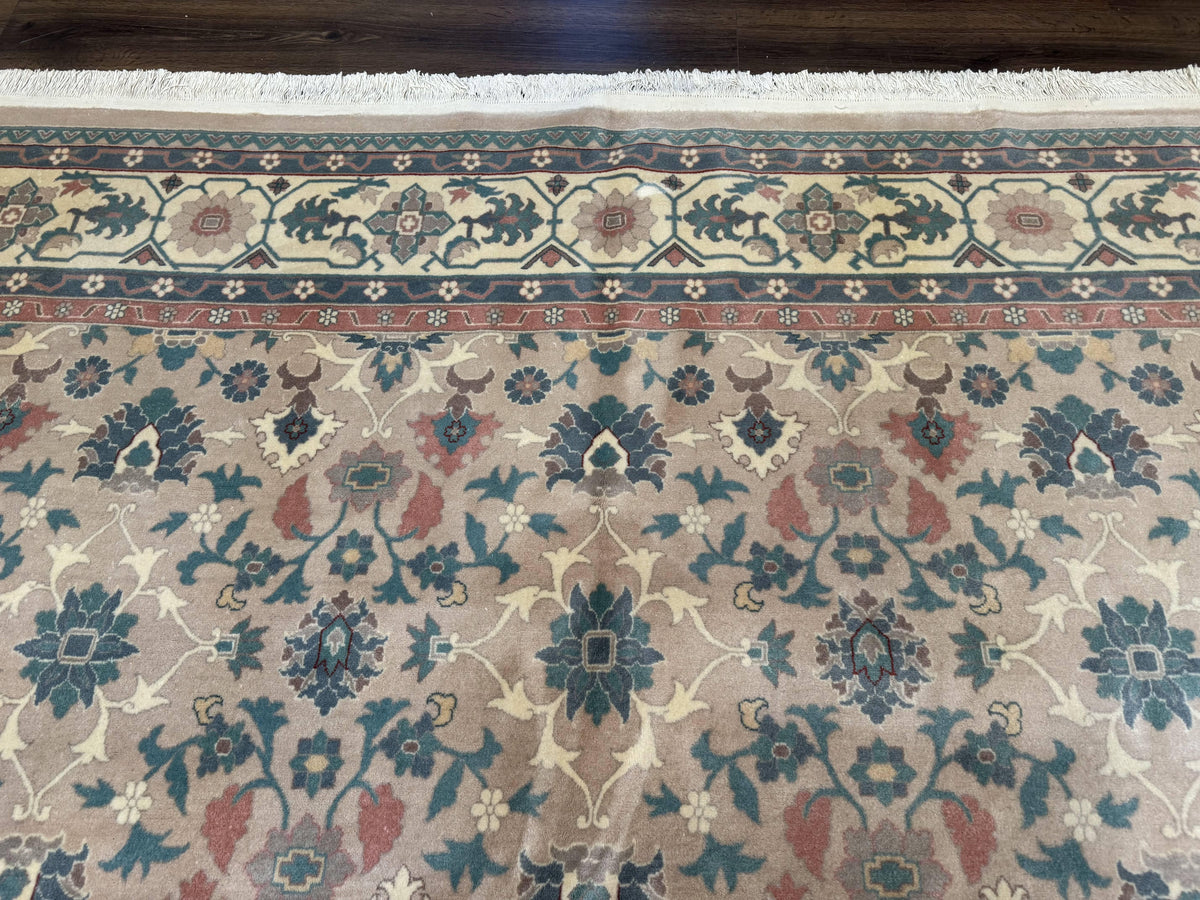 Palace Size Wool Rug 10x18, Sino Persian Kerman Rug, Oversized Hand Knotted Carpet, Light Taupe, Allover Pattern - Jewel Rugs, view 4