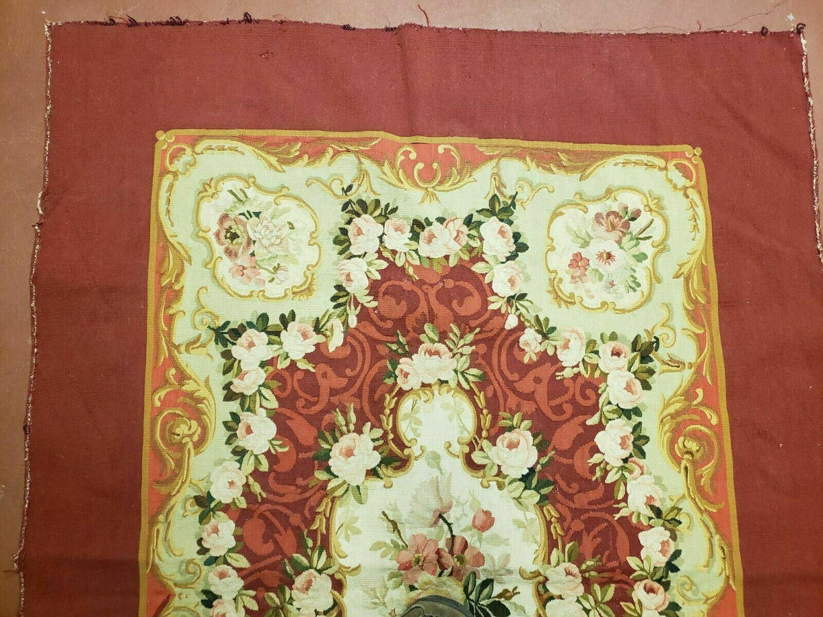 3' X 5' Antique Handmade French Aubusson Weave Savonnerie Needlepoint Rug Nice - Jewel Rugs, view 7