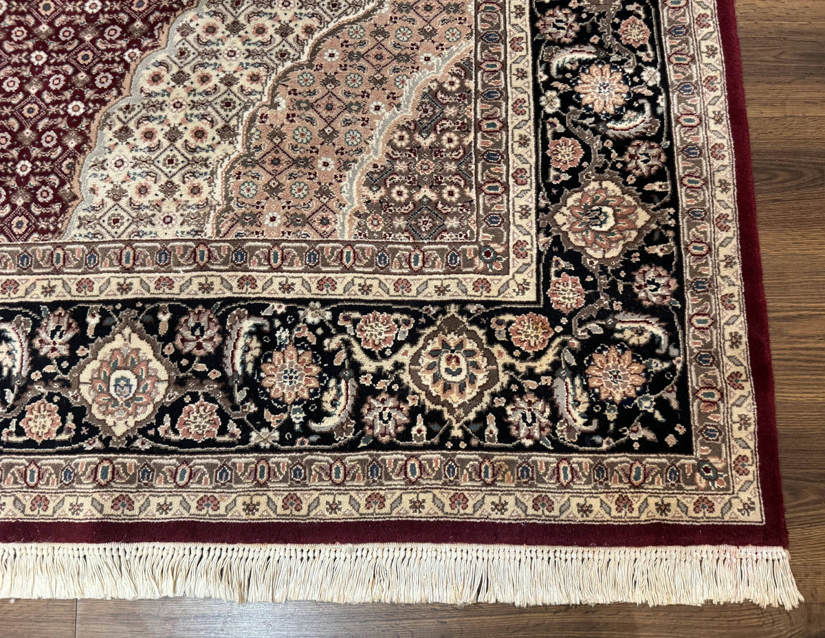 Sino Persian Rug 8x10, Herati, Elegant Oriental Carpet, Dark Maroon - Jewel Rugs, view 9