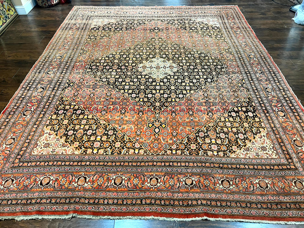 Rare Antique Persian Tabriz Rug 9x12, Red, Handmade, Wool - Jewel Rugs, view 2