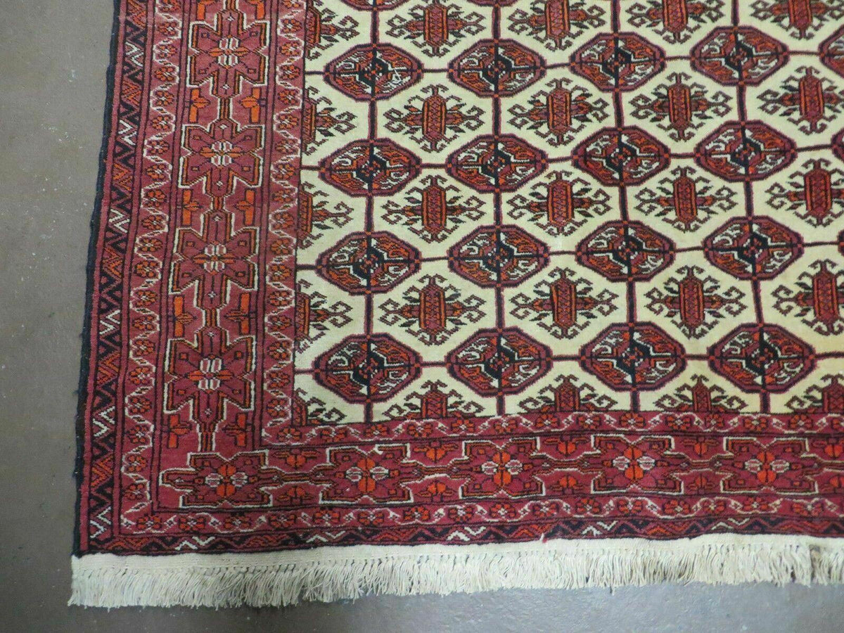 4' X 6' Handmade Finely Knotted Pakistan Turkoman Bokhara Wool Rug Nice - Jewel Rugs, view 9