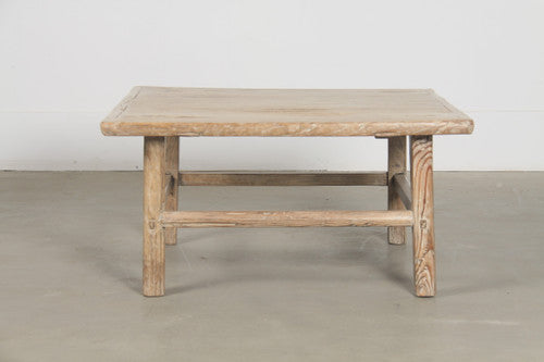 Elmwood Vintage Coffee Table Weathered Natural Warm Wood Tone 36x34x16H image 2
