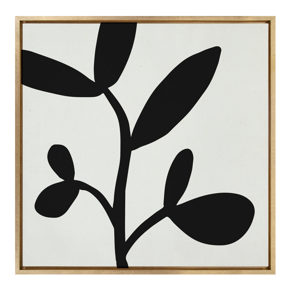 Sylvie Modern Botanical Neutral Abstract 2 Framed Canvas by The Creative Bunch Studio
