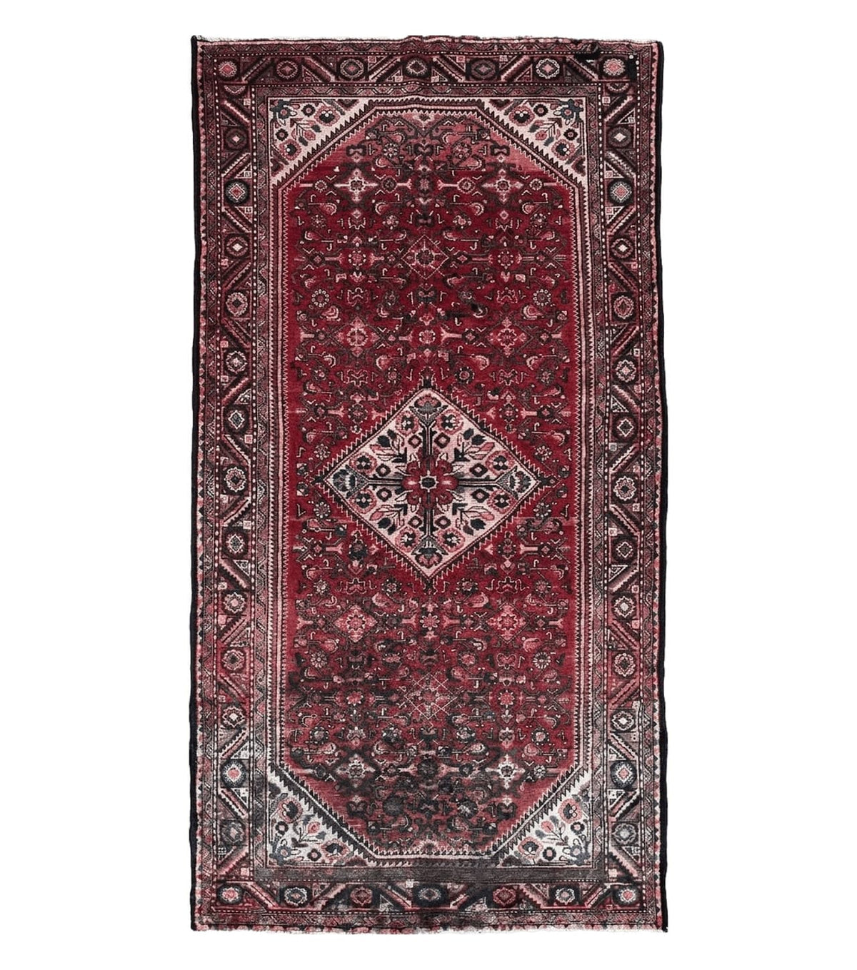 5.5 X 10 Antique Handmade Wool Tribal Gallery Rug All Over Red Runner Corridor - Jewel Rugs