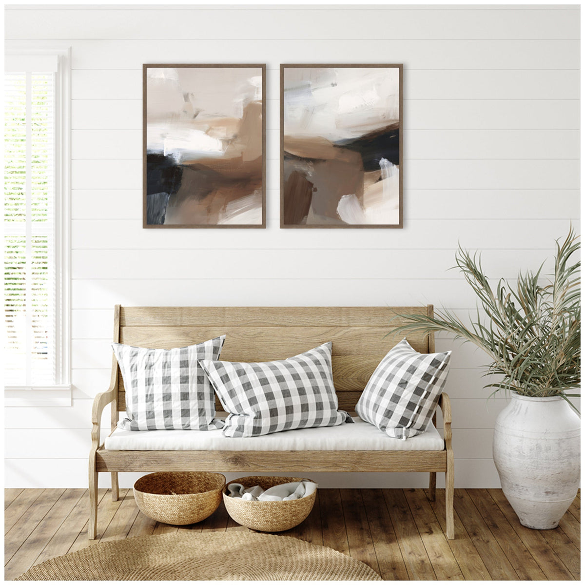 Layered Ground No. 1 & No. 2 2 Piece Framed Canvas Wall Art Set by Amy Lighthall
