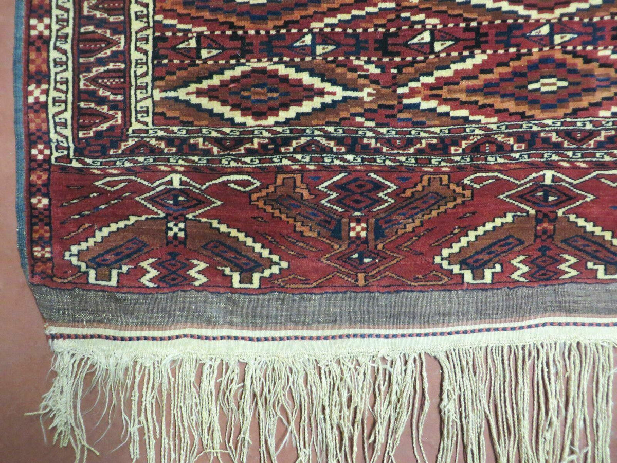 4' X 8' Antique Handmade Russian Bokhara Turkoman Yamud Wool Rug Carpet Nice - Jewel Rugs, view 9