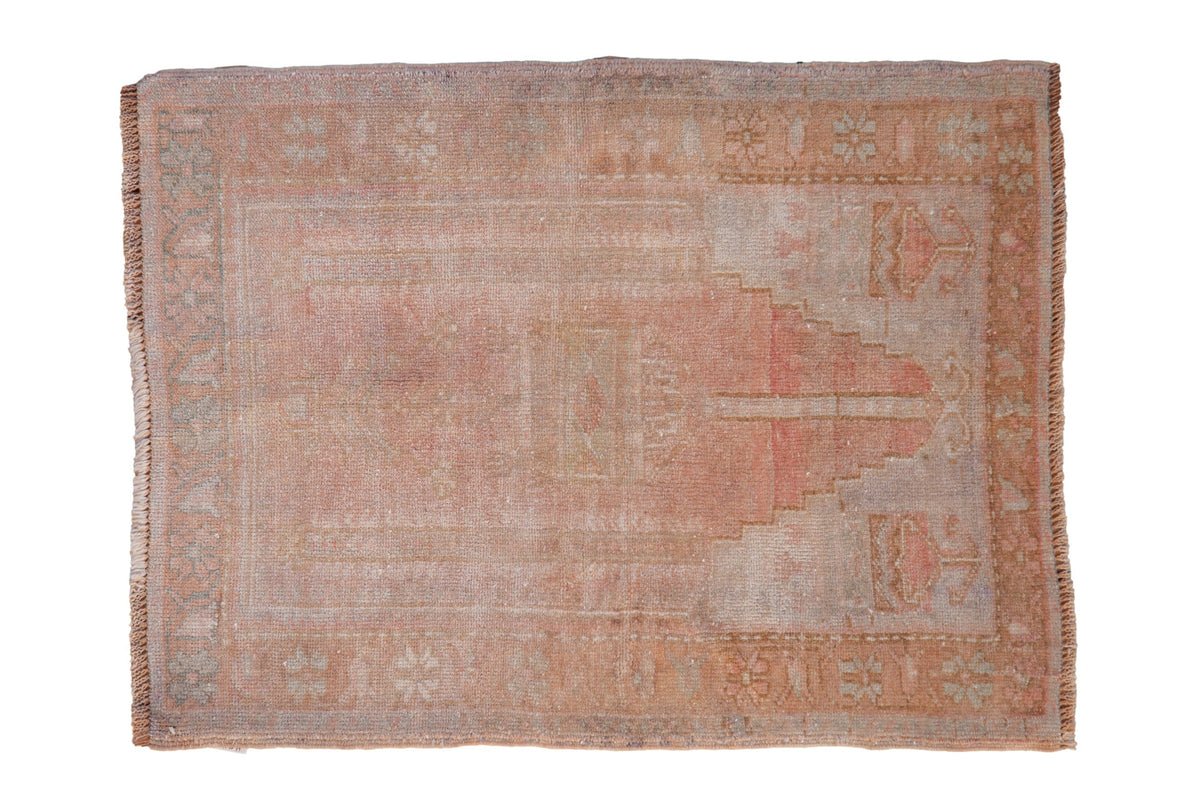 2.5x3.5 Vintage Distressed Oushak Rug