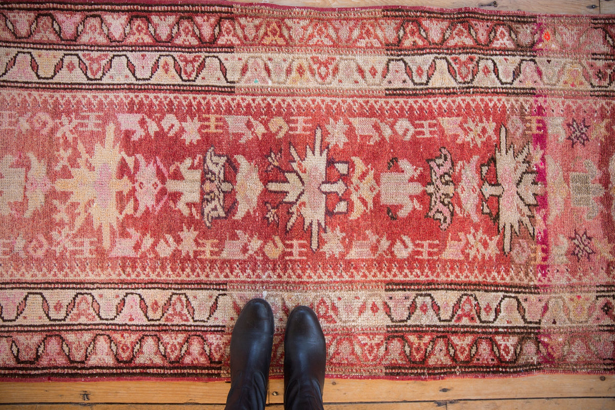 3x13.5 Vintage Distressed Kurd Rug Runner