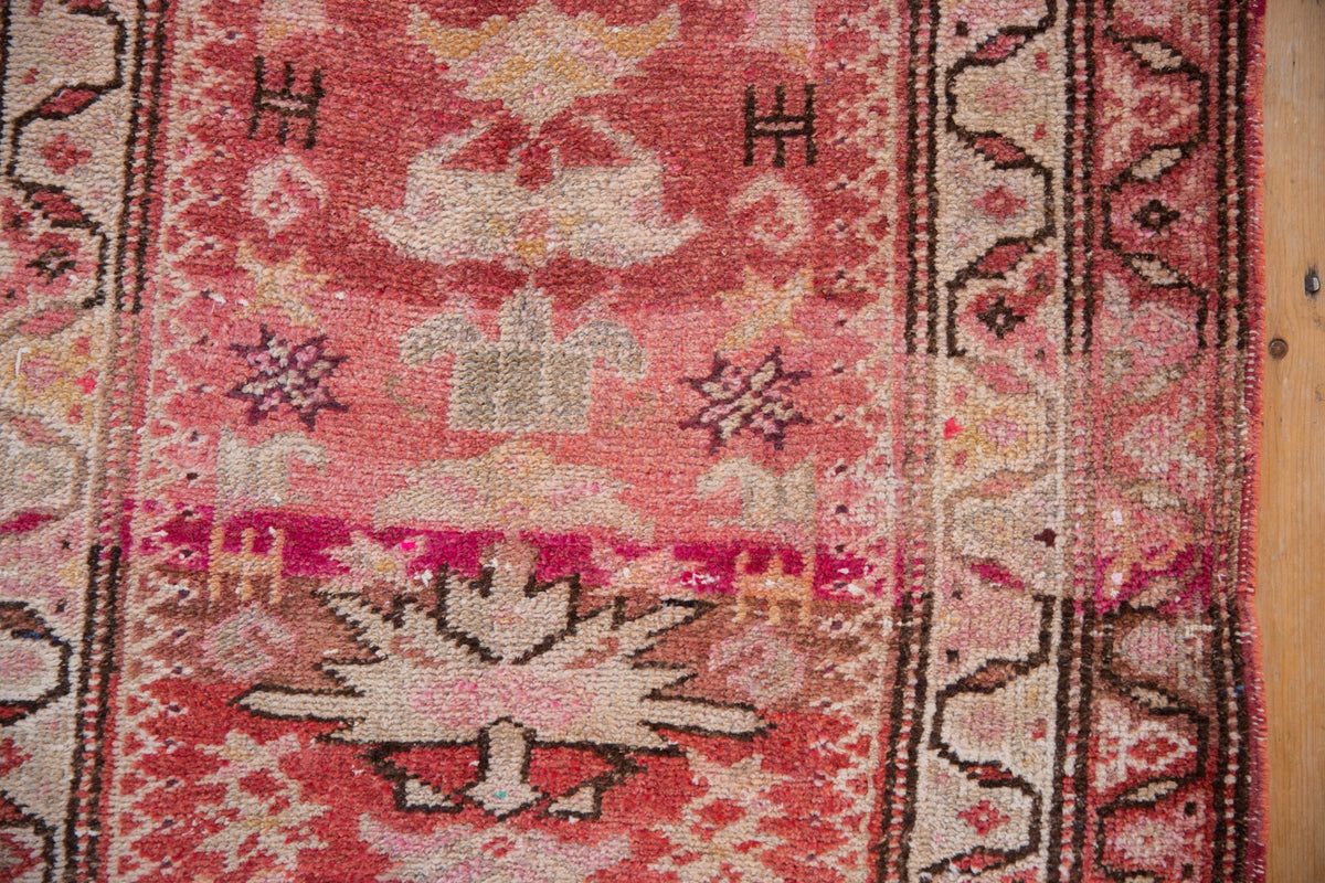 3x13.5 Vintage Distressed Kurd Rug Runner